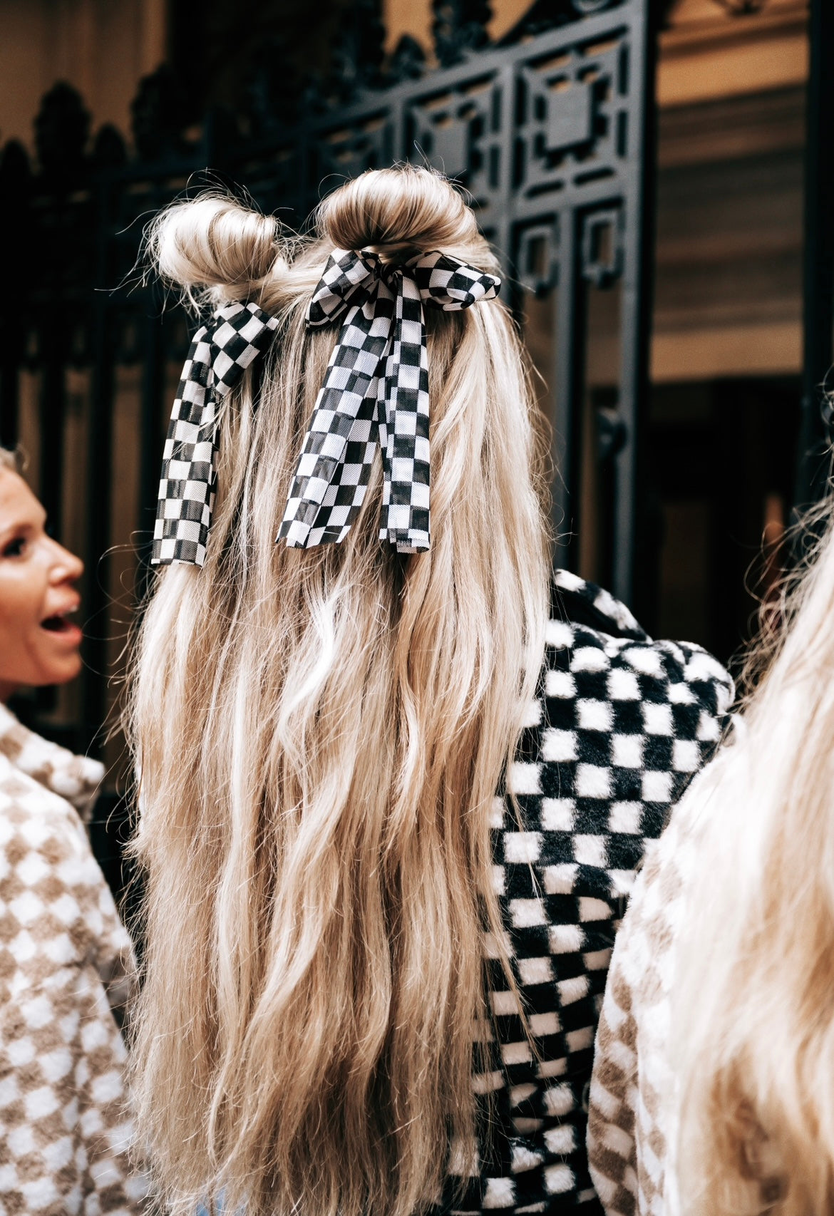 Checkered Hair bow