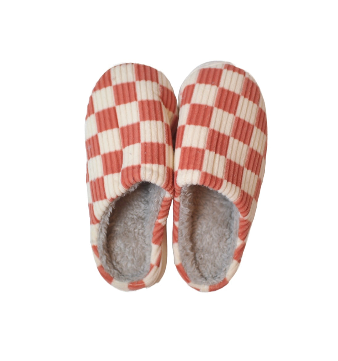 Blush Checkered Slippers