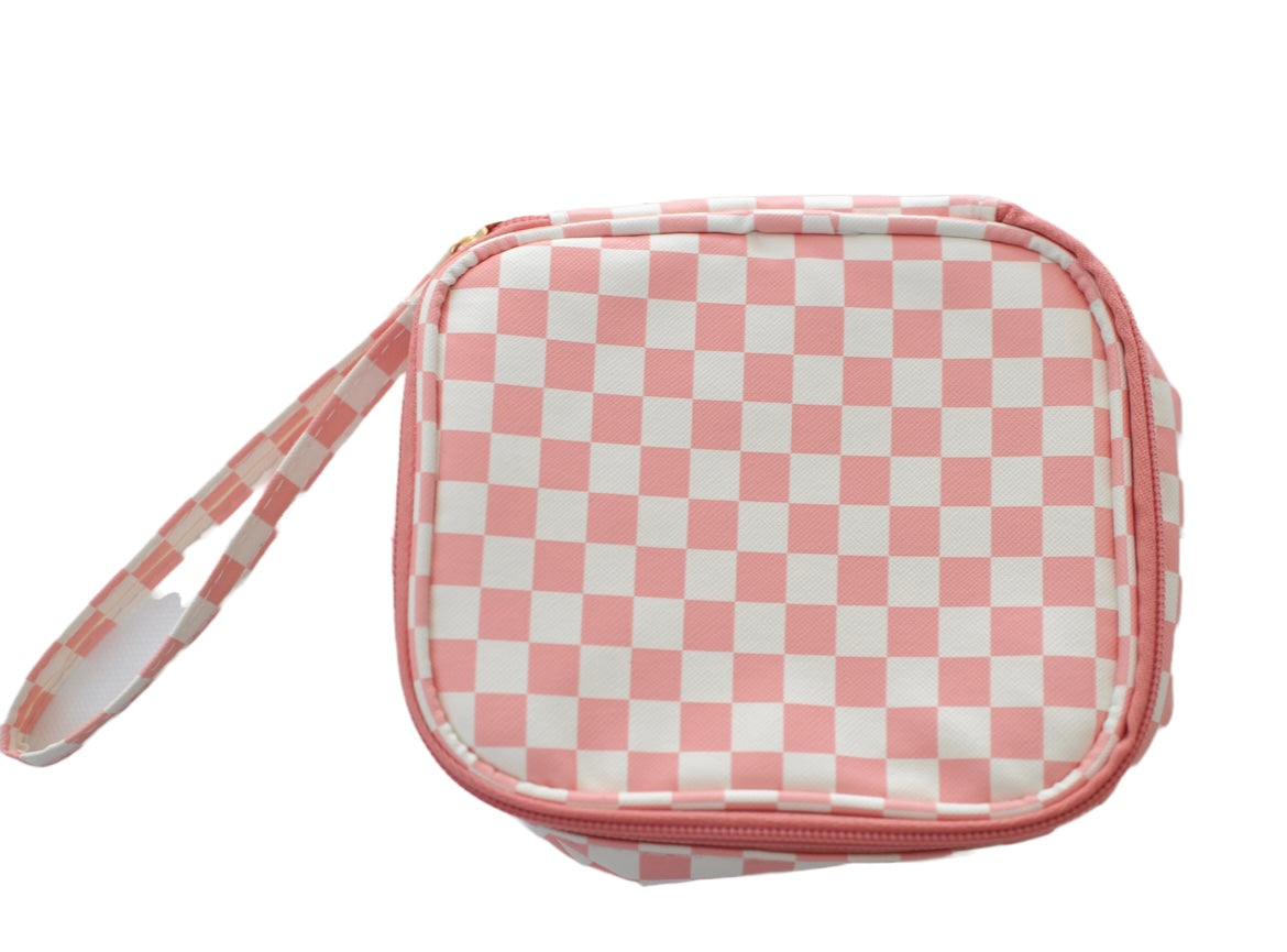 Small Checkered Makeup bag