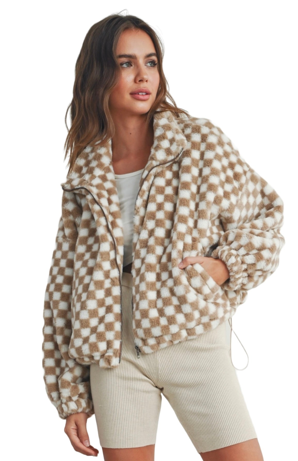 Checker Teddy Jacket