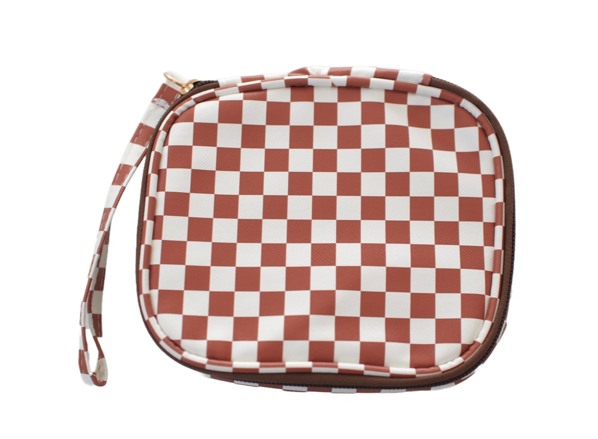 Small Checkered Makeup bag
