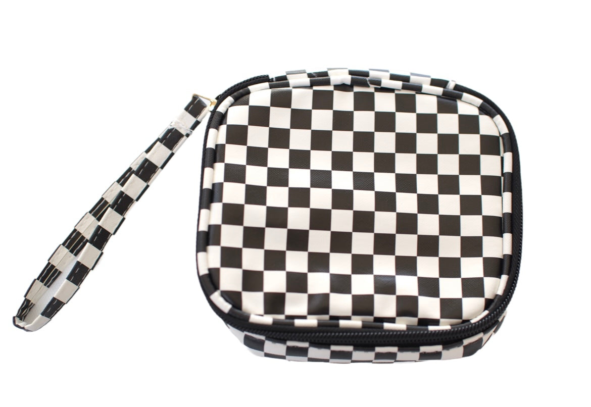Small Checkered Makeup bag