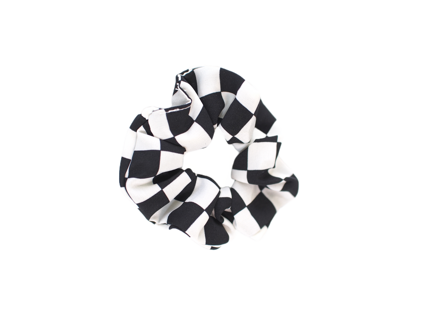 Large Check Scrunchy