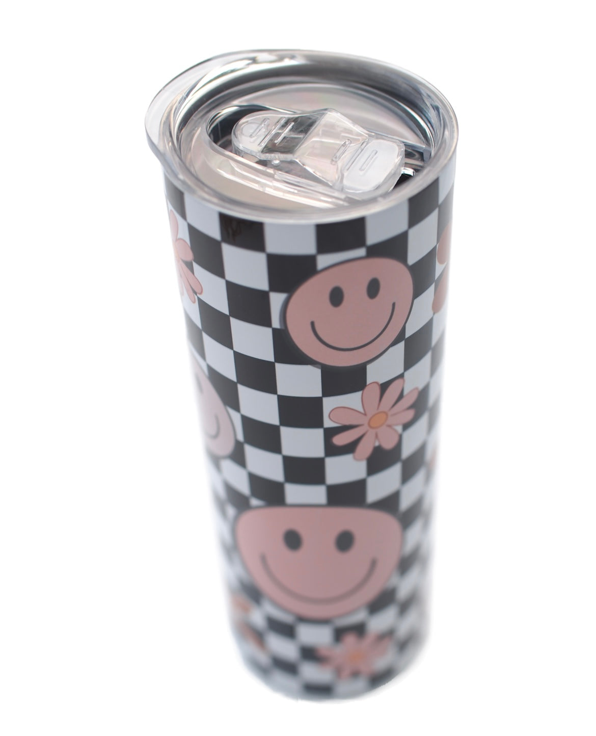Checkered Smiley Tumbler