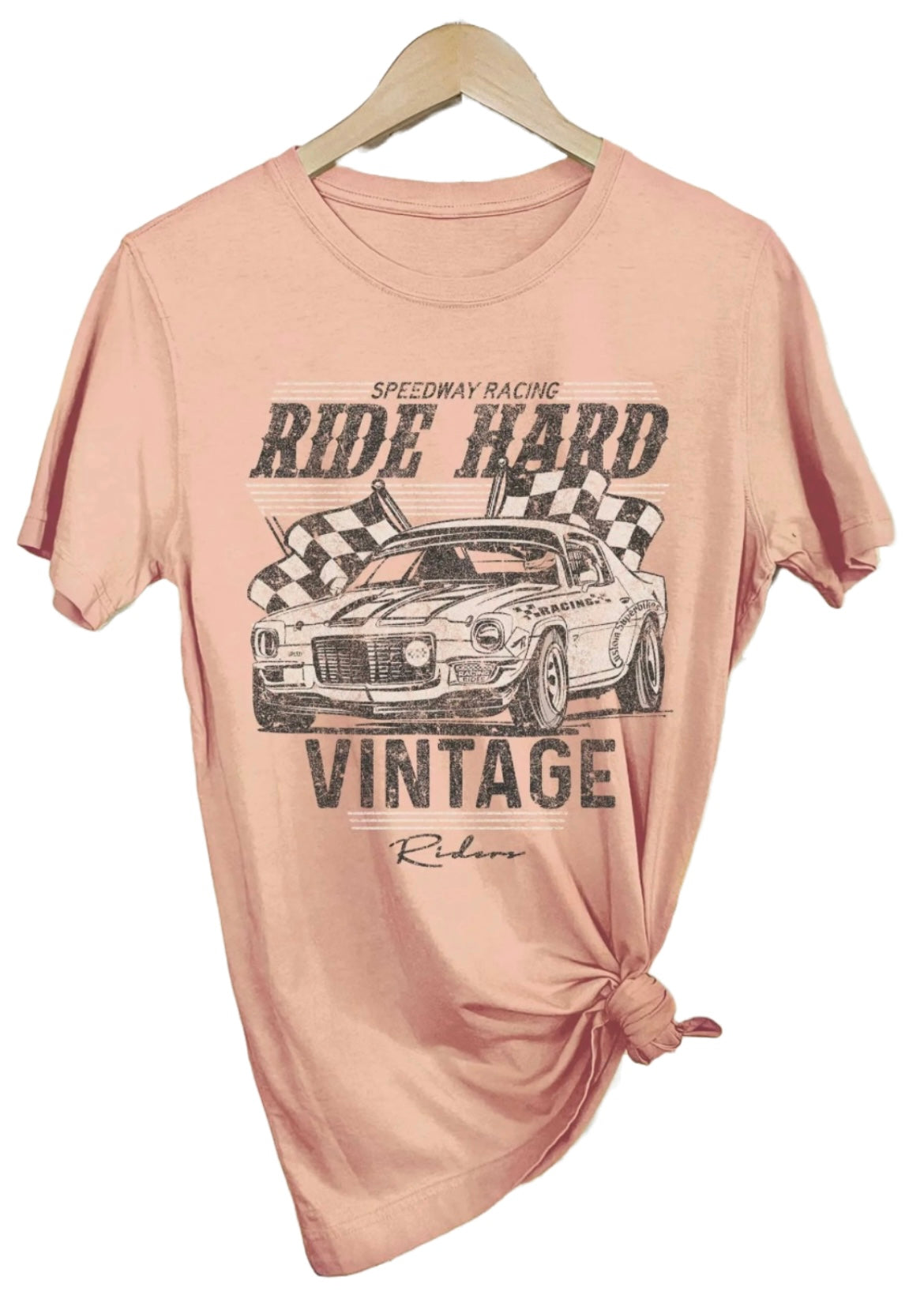 Pink Ride Hard Vintage Graphic T