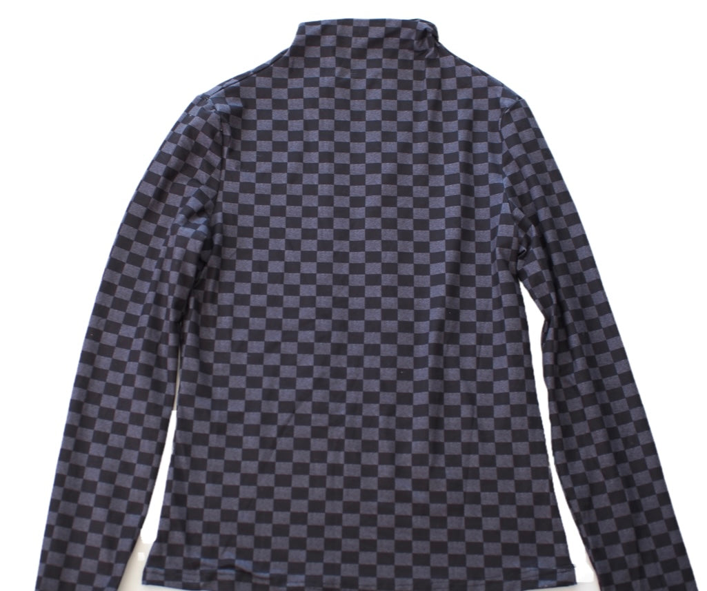 Black and Gray Checkered Long Sleeve