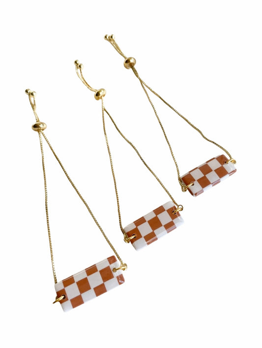 Checkered Clay Bracelet