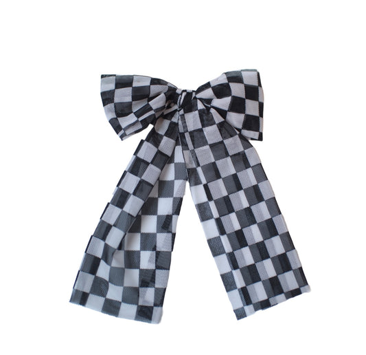 Checkered Hair bow