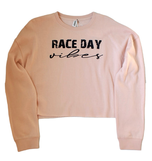 Race Day Vibes Crop Sweatshirt