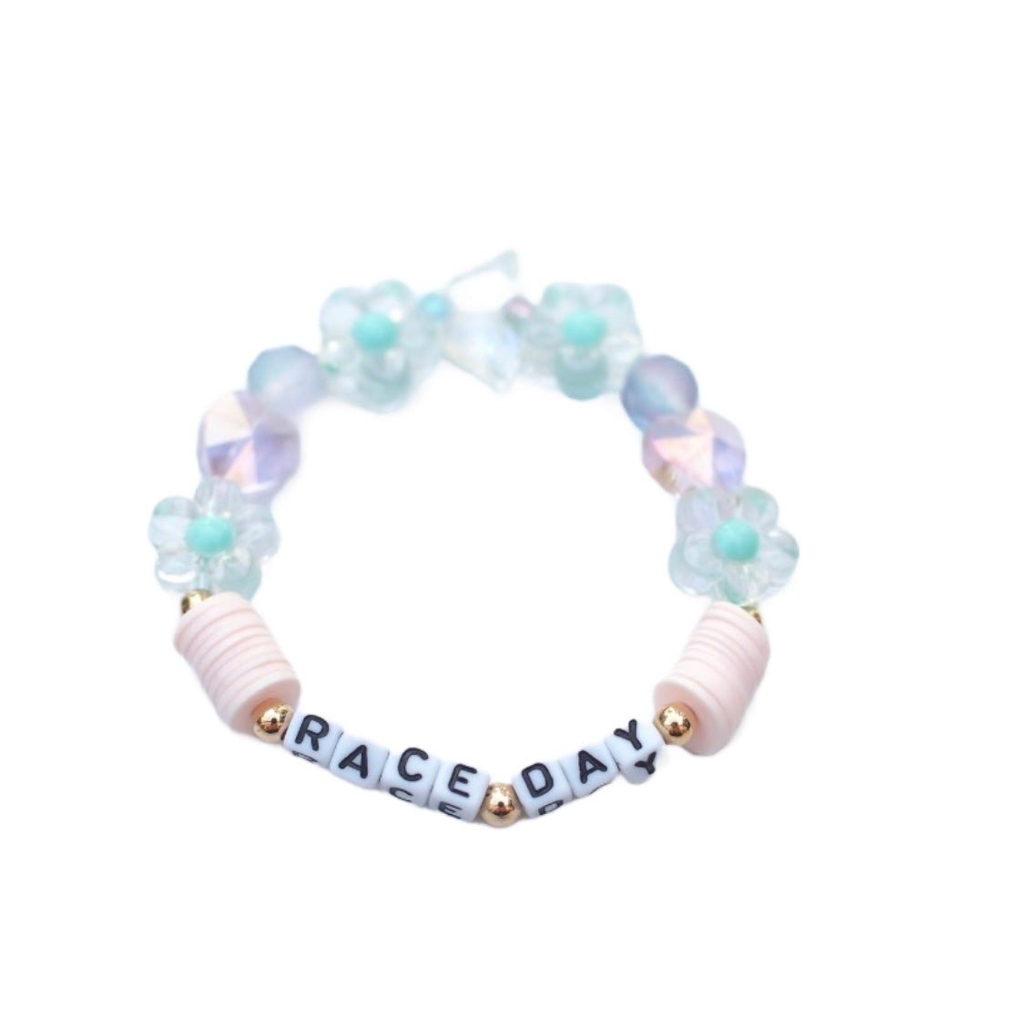 Teal and Purple Girls Race Day Bracelets