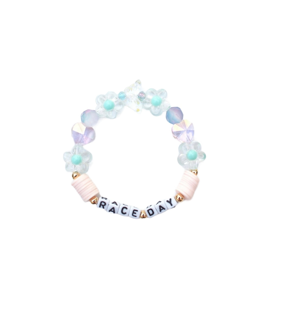 Teal and Purple Girls Race Day Bracelets