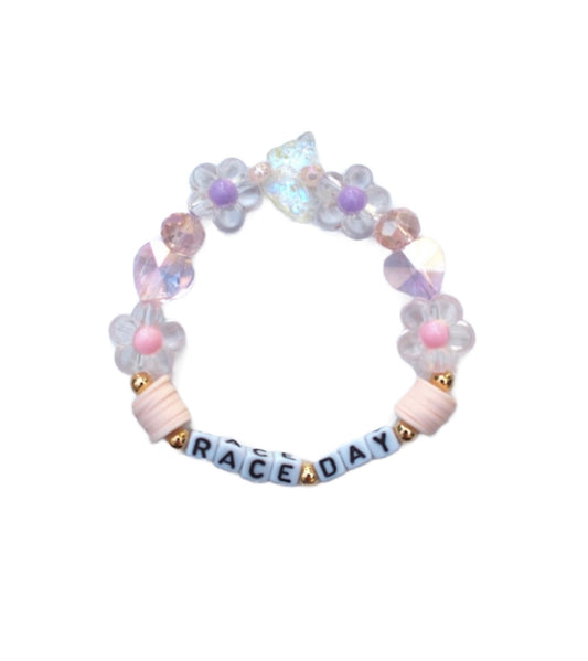 Pink Girls Race Day Bracelets