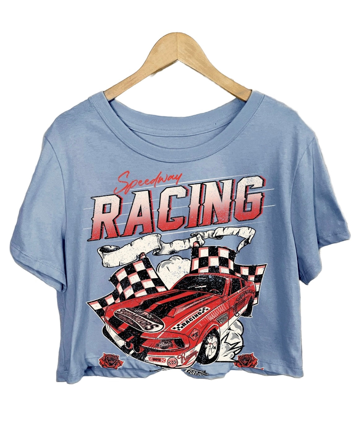 Blue Speedway Racing Graphic Tee