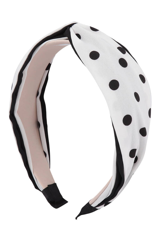 Polka Dot Printed Twisted Headband