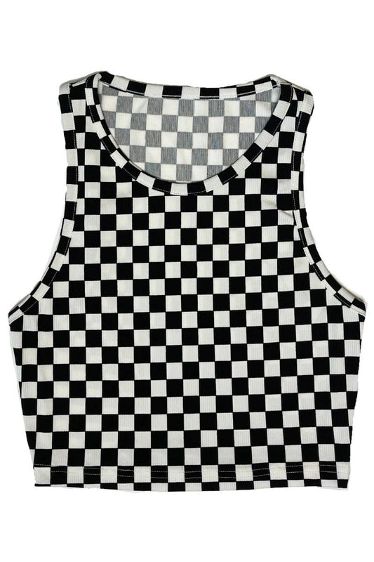 Checkered Crop Tank