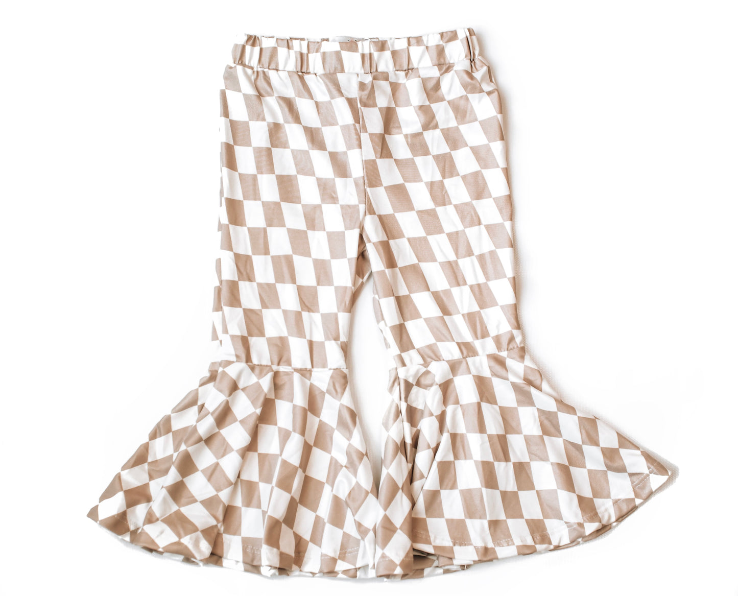 Checkered Exaggerated Bell Bottoms