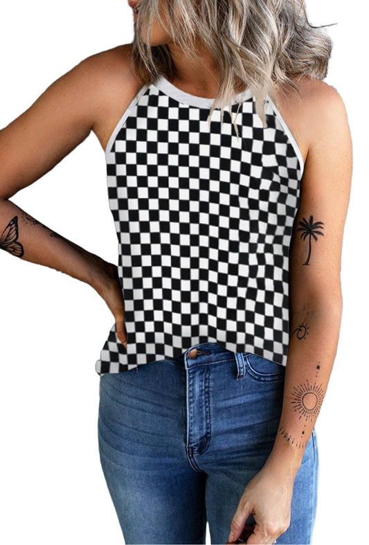 Preorder Checkered Sleeveless Tank Top