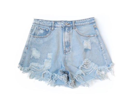 Destroyed Denim Shorts